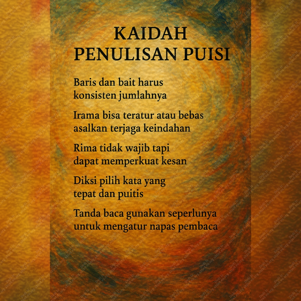 Kaidah Penulisan Puisi