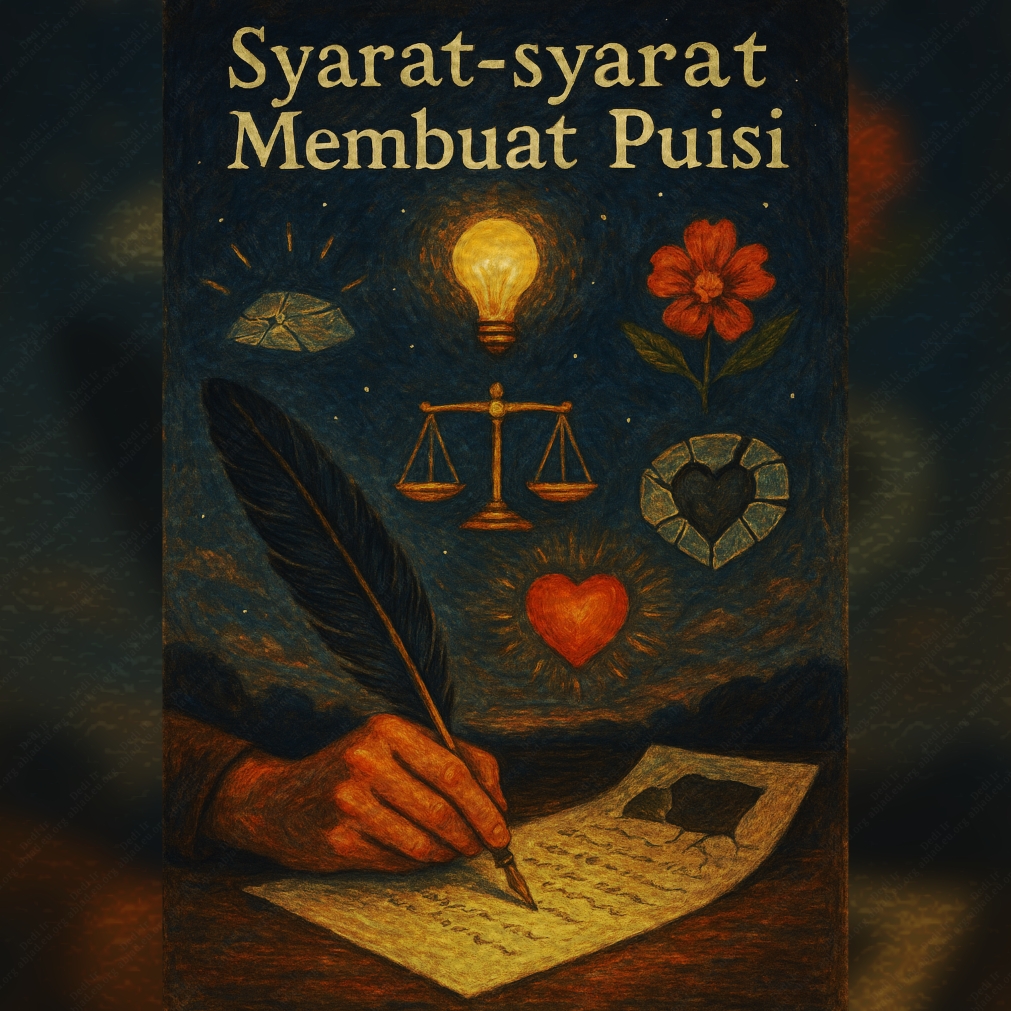 Pelajari 5 syarat membuat puisi bagi pemula: Kehadiran Gagasan, Rasa Estetis, Keselarasan Bentuk dan Isi, Keterhubungan Emosi, dan Orisinalitas. Panduan lengkap & praktis.