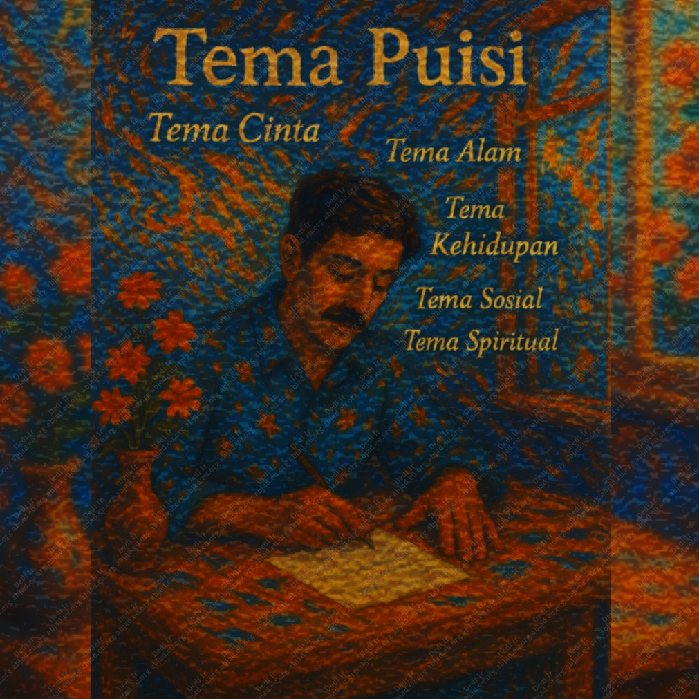 Tema Puisi, Tema Cinta, Tema Alam, Tema Kehidupan, Tema Sosial, Tema Spiritual